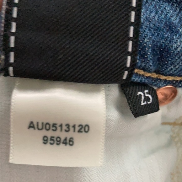 7 FAM Sequin Bottom Jeans Sz 25 NWT - Picture 6 of 6